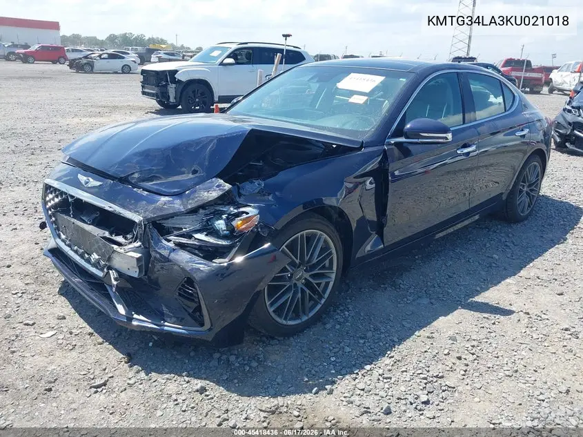 2019 Genesis G70 2.0T Advanced VIN: KMTG34LA3KU021018 Lot: 45418436