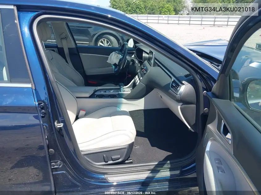 2019 Genesis G70 2.0T Advanced VIN: KMTG34LA3KU021018 Lot: 45418436