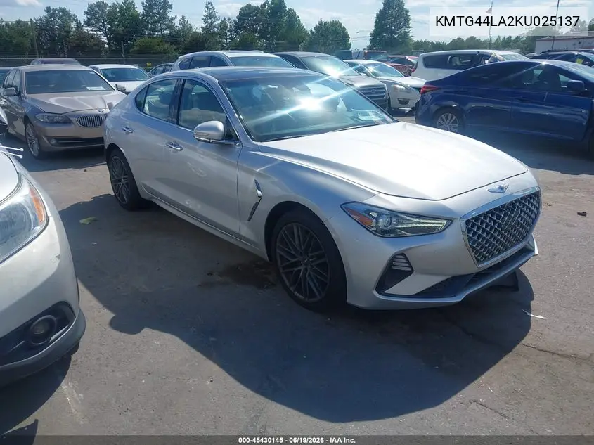 2019 Genesis G70 2.0T Advanced VIN: KMTG44LA2KU025137 Lot: 45430145