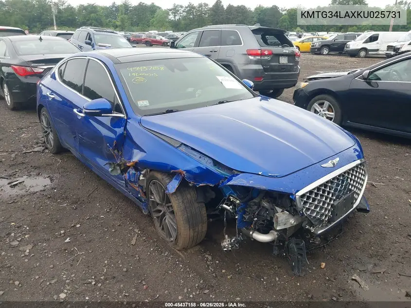 2019 Genesis G70 2.0T Advanced VIN: KMTG34LAXKU025731 Lot: 45437158