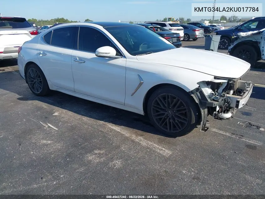 2019 Genesis G70 2.0T Advanced VIN: KMTG34LA2KU017784 Lot: 45437240