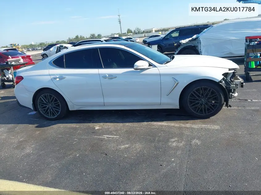 2019 Genesis G70 2.0T Advanced VIN: KMTG34LA2KU017784 Lot: 45437240