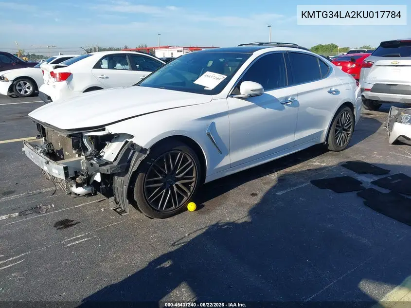 2019 Genesis G70 2.0T Advanced VIN: KMTG34LA2KU017784 Lot: 45437240