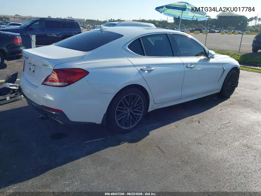 2019 Genesis G70 2.0T Advanced VIN: KMTG34LA2KU017784 Lot: 45437240