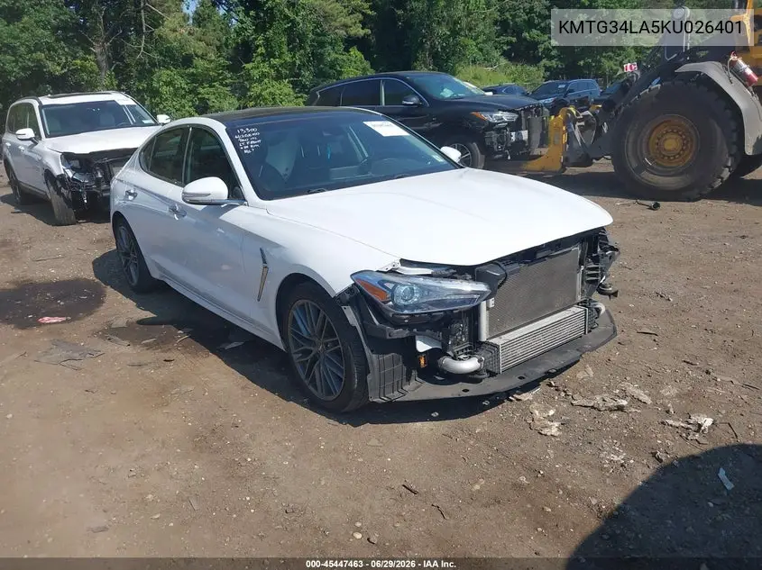 2019 Genesis G70 2.0T Advanced VIN: KMTG34LA5KU026401 Lot: 45447463