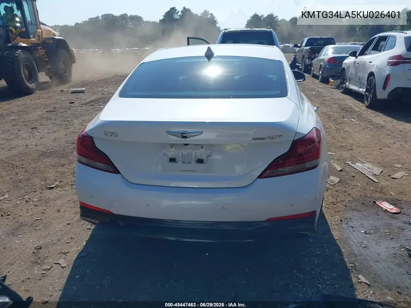 2019 Genesis G70 2.0T Advanced VIN: KMTG34LA5KU026401 Lot: 45447463
