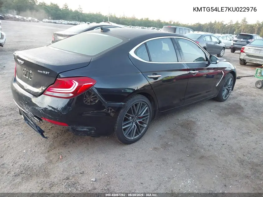 2019 Genesis G70 3.3T Advanced VIN: KMTG54LE7KU022976 Lot: 45467262