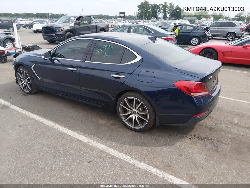 2019 Genesis G70 2.0T Advanced VIN: KMTG44LA9KU013003 Lot: 45498878