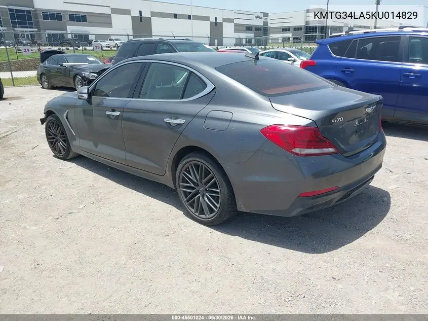 2019 Genesis G70 2.0T Advanced VIN: KMTG34LA5KU014829 Lot: 45501024