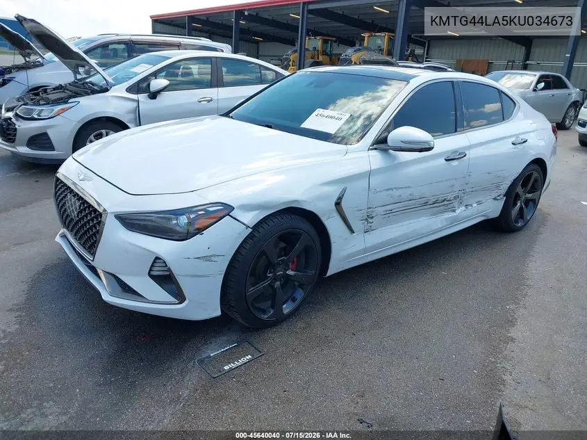 2019 Genesis G70 2.0T Advanced VIN: KMTG44LA5KU034673 Lot: 45640040