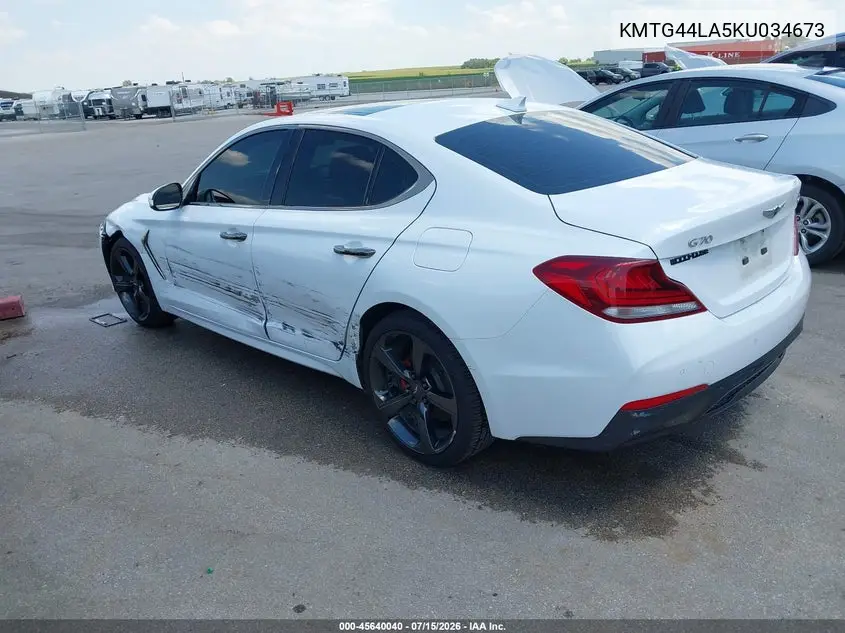 2019 Genesis G70 2.0T Advanced VIN: KMTG44LA5KU034673 Lot: 45640040