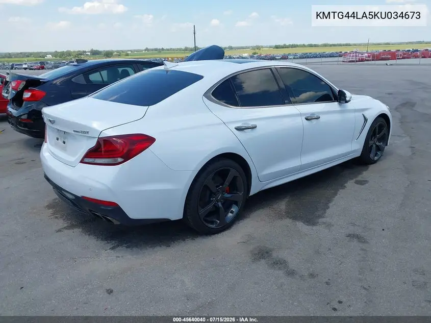 2019 Genesis G70 2.0T Advanced VIN: KMTG44LA5KU034673 Lot: 45640040