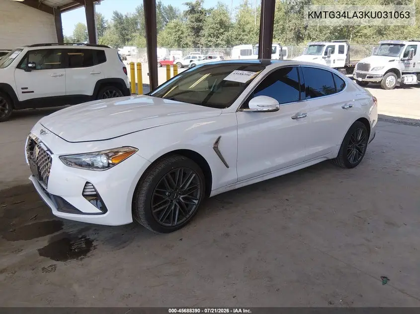 2019 Genesis G70 2.0T Advanced VIN: KMTG34LA3KU031063 Lot: 45688390