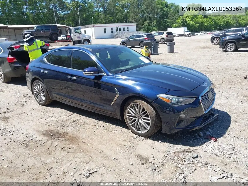 2020 Genesis G70 2.0T Rwd VIN: KMTG34LAXLU053367 Lot: 45098485