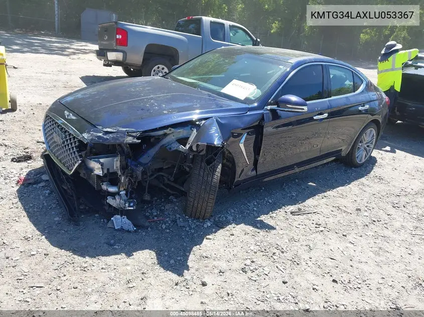 2020 Genesis G70 2.0T Rwd VIN: KMTG34LAXLU053367 Lot: 45098485