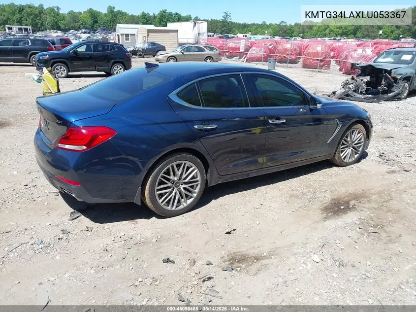 2020 Genesis G70 2.0T Rwd VIN: KMTG34LAXLU053367 Lot: 45098485