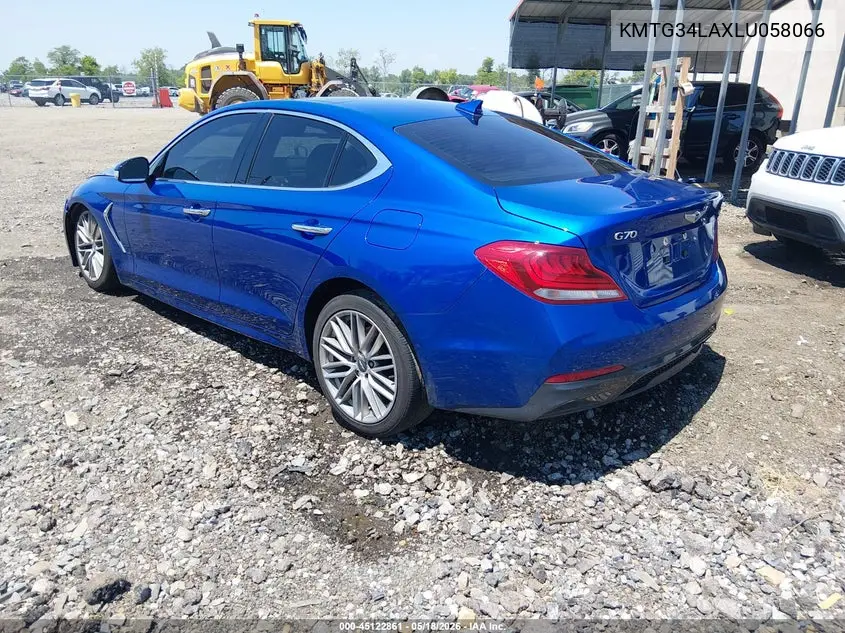 2020 Genesis G70 2.0T Awd VIN: KMTG34LAXLU058066 Lot: 45122861