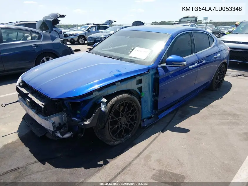 2020 Genesis G70 2.0T Rwd VIN: KMTG64LA7LU053348 Lot: 45148059