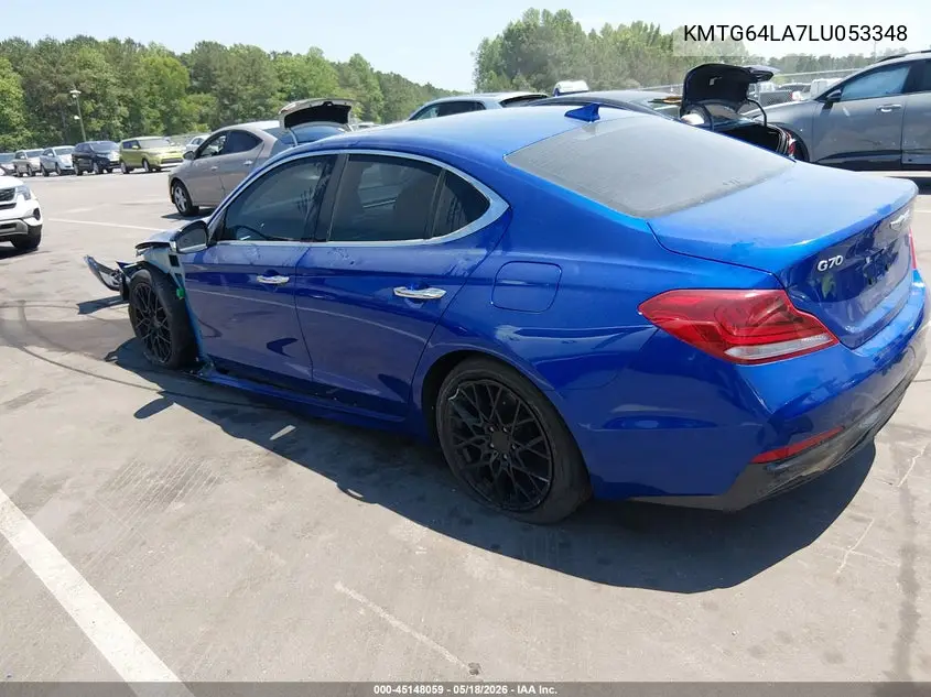2020 Genesis G70 2.0T Rwd VIN: KMTG64LA7LU053348 Lot: 45148059
