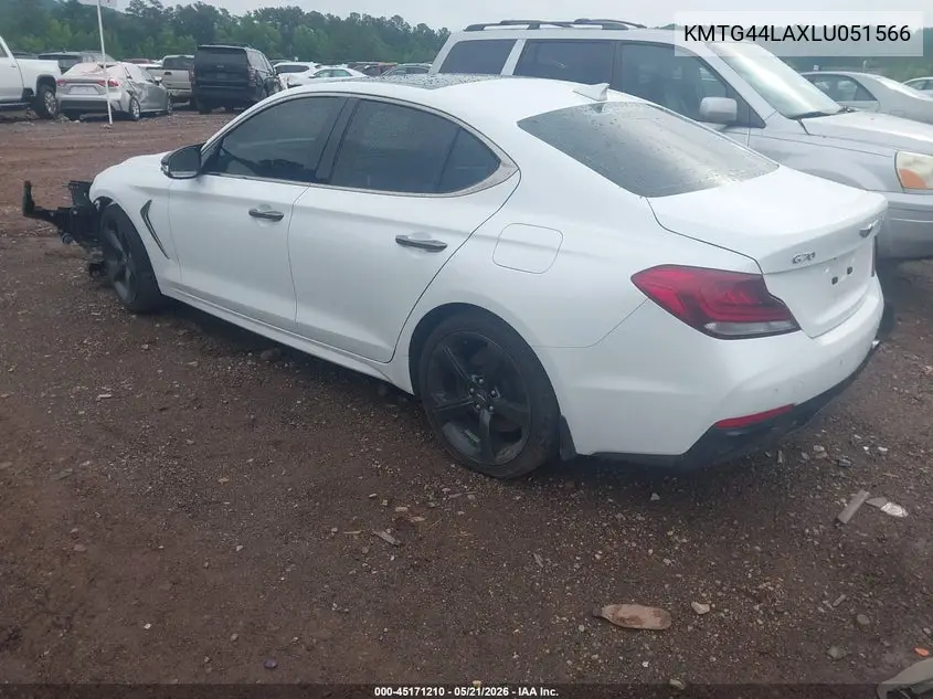 2020 Genesis G70 2.0T Awd VIN: KMTG44LAXLU051566 Lot: 45171210