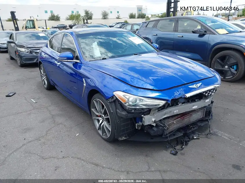 2020 Genesis G70 3.3T Rwd VIN: KMTG74LE1LU046346 Lot: 45236743
