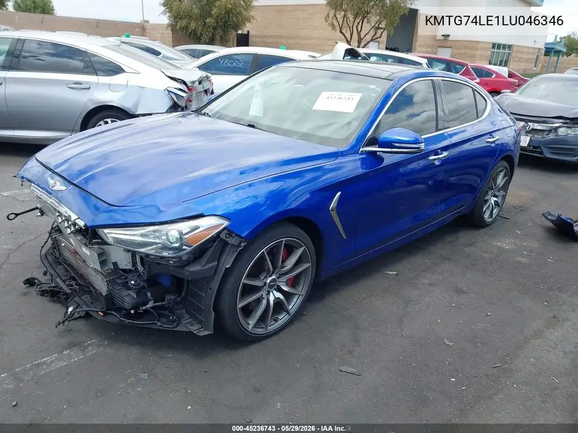 2020 Genesis G70 3.3T Rwd VIN: KMTG74LE1LU046346 Lot: 45236743