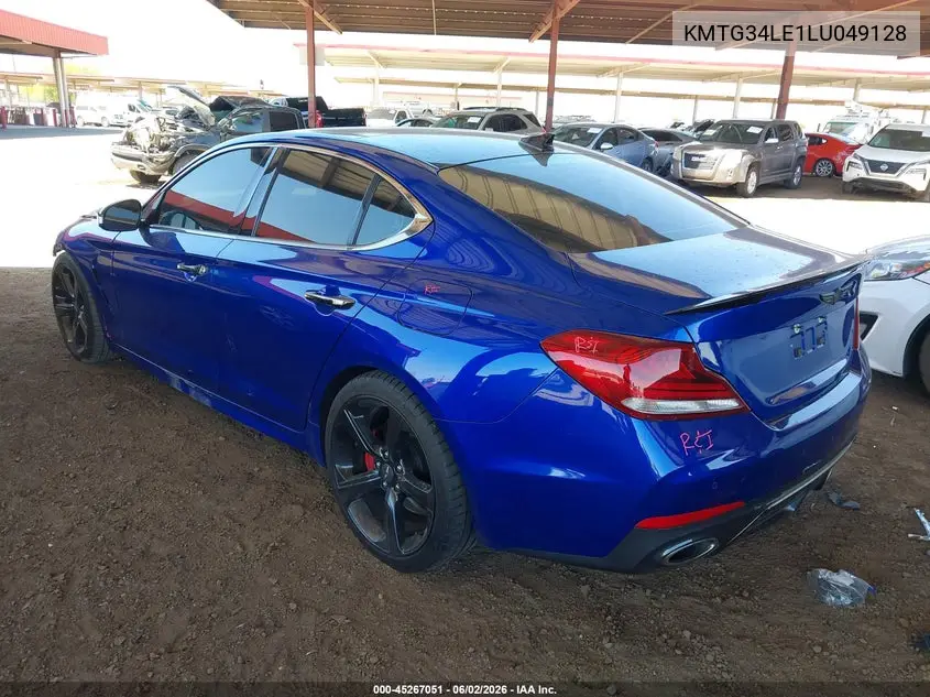 2020 Genesis G70 3.3T Rwd VIN: KMTG34LE1LU049128 Lot: 45267051
