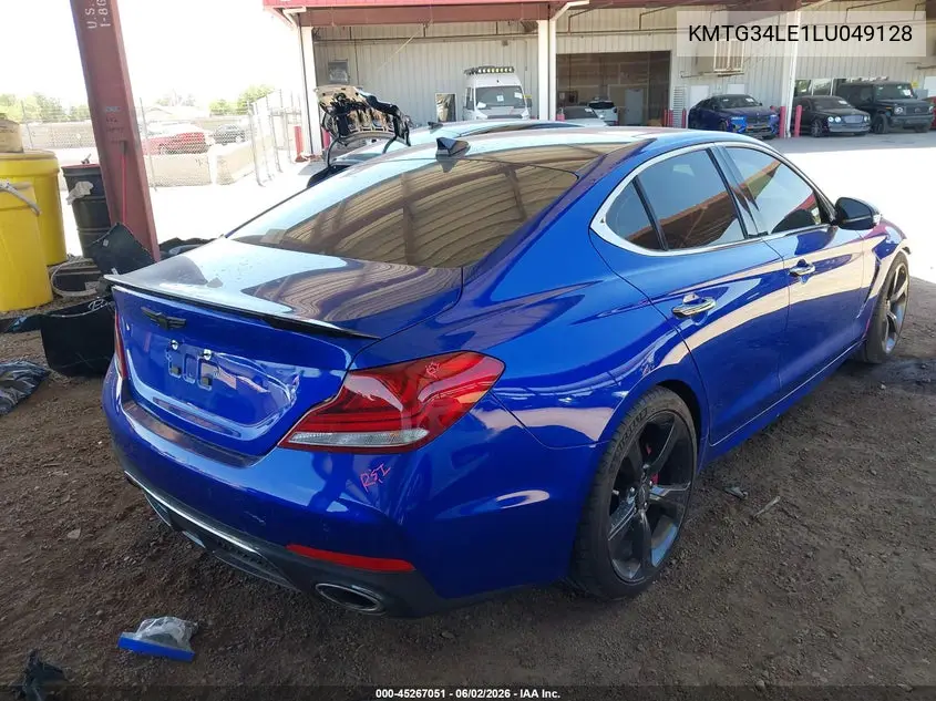 2020 Genesis G70 3.3T Rwd VIN: KMTG34LE1LU049128 Lot: 45267051