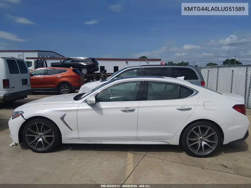 2020 Genesis G70 2.0T Awd VIN: KMTG44LA0LU051589 Lot: 45325313