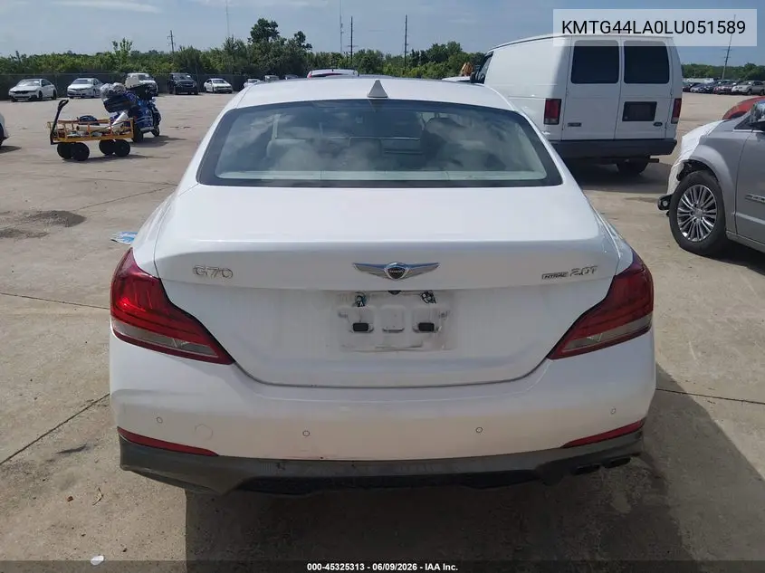 2020 Genesis G70 2.0T Awd VIN: KMTG44LA0LU051589 Lot: 45325313