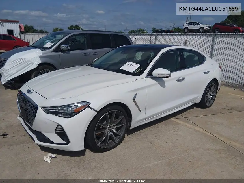 2020 Genesis G70 2.0T Awd VIN: KMTG44LA0LU051589 Lot: 45325313