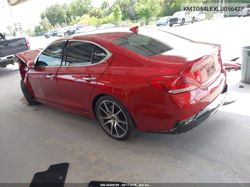 2020 Genesis G70 3.3T Rwd VIN: KMTG54LEXLU056427 Lot: 45395199