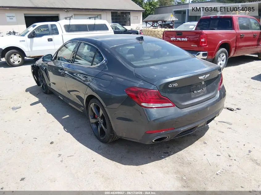 2020 Genesis G70 3.3T Awd VIN: KMTG34LE1LU054085 Lot: 45399857