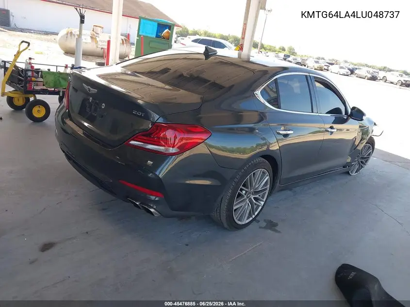 2020 Genesis G70 2.0T Rwd VIN: KMTG64LA4LU048737 Lot: 45476885