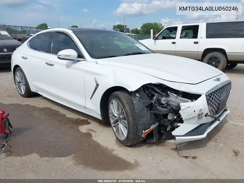 2020 Genesis G70 2.0T Awd VIN: KMTG34LA0LU060246 Lot: 45542743