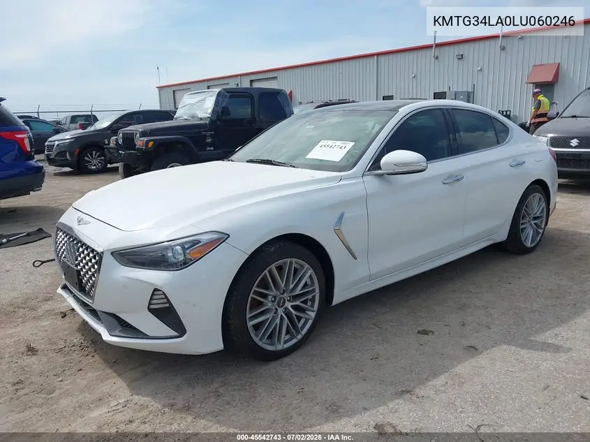 2020 Genesis G70 2.0T Awd VIN: KMTG34LA0LU060246 Lot: 45542743