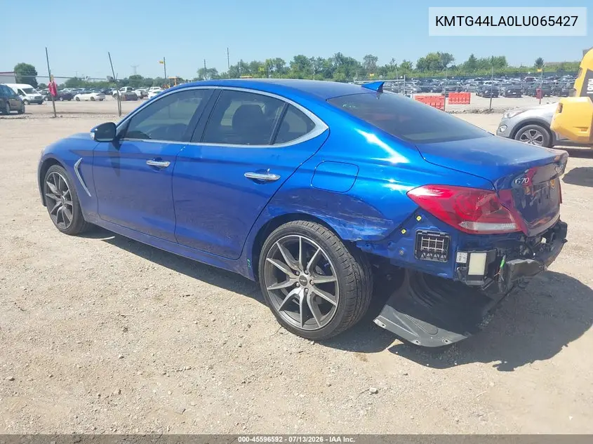 2020 Genesis G70 2.0T Awd VIN: KMTG44LA0LU065427 Lot: 45596592