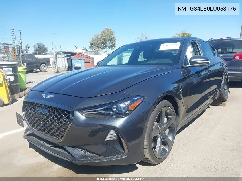 2020 Genesis G70 3.3T Rwd VIN: KMTG34LE0LU058175 Lot: 45608931