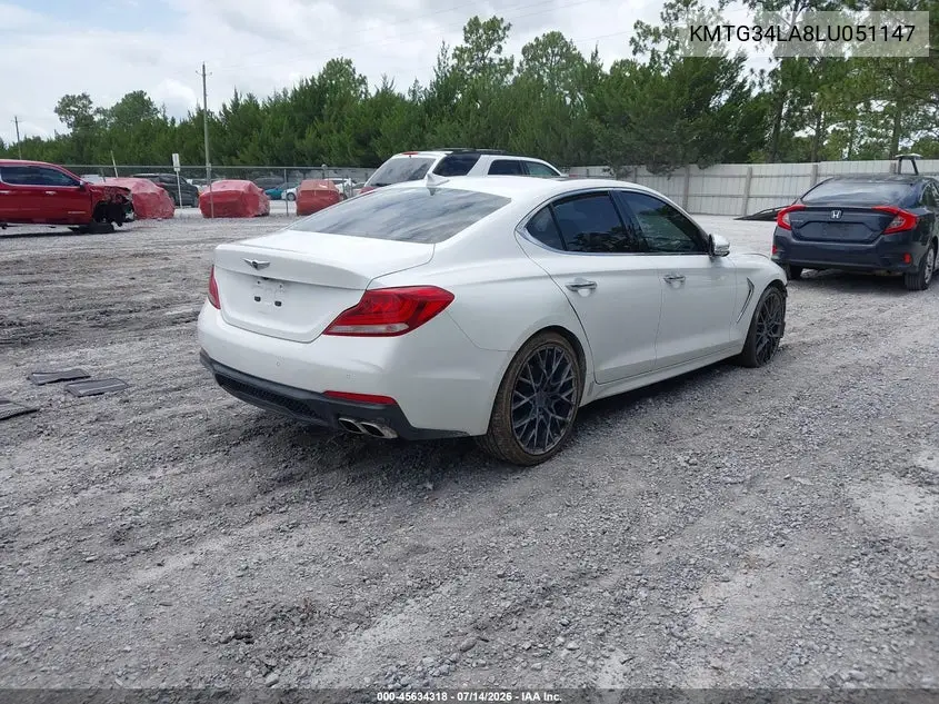 2020 Genesis G70 2.0T Rwd VIN: KMTG34LA8LU051147 Lot: 45634318
