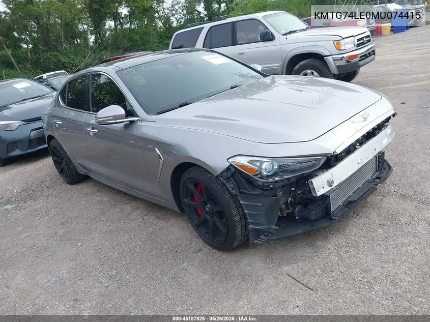2021 Genesis G70 3.3T Awd VIN: KMTG74LE0MU074415 Lot: 45187826