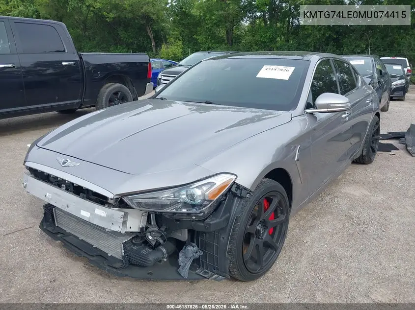 2021 Genesis G70 3.3T Awd VIN: KMTG74LE0MU074415 Lot: 45187826