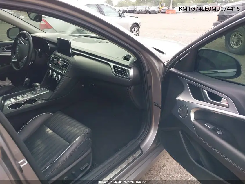 2021 Genesis G70 3.3T Awd VIN: KMTG74LE0MU074415 Lot: 45187826