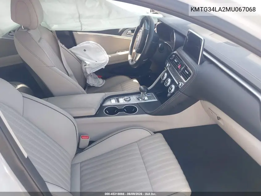 2021 Genesis G70 2.0T Rwd VIN: KMTG34LA2MU067068 Lot: 45318866
