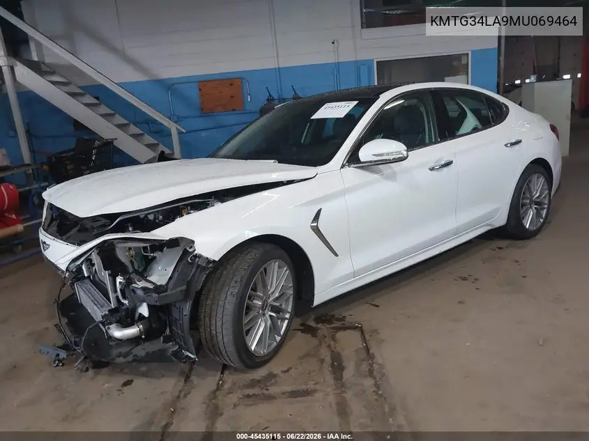 2021 Genesis G70 2.0T Awd VIN: KMTG34LA9MU069464 Lot: 45435115