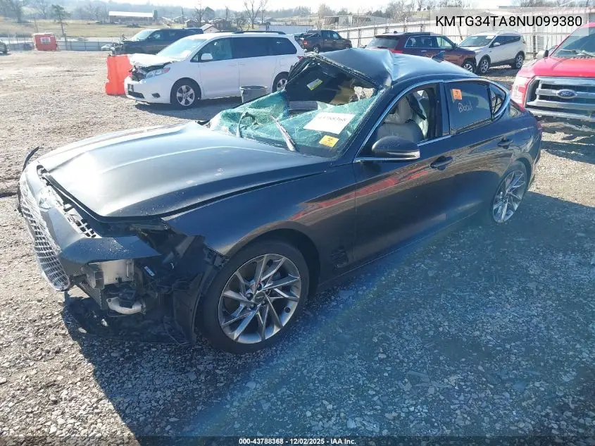 KMTG34TA8NU099380 2022 Genesis G70 2.0T Rwd