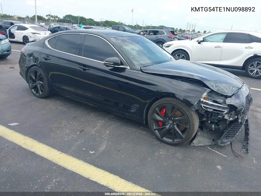 2022 Genesis G70 3.3T Rwd VIN: KMTG54TE1NU098892 Lot: 45089333