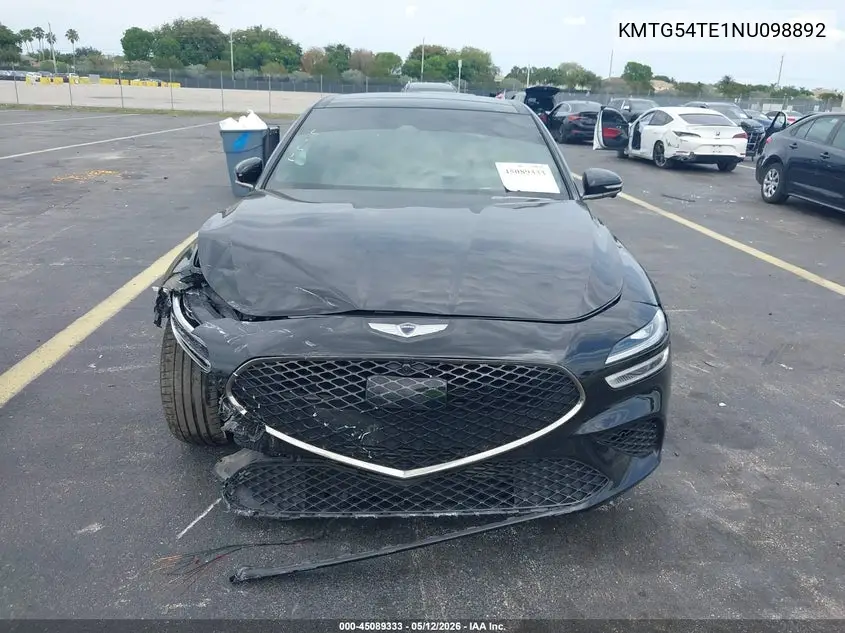 2022 Genesis G70 3.3T Rwd VIN: KMTG54TE1NU098892 Lot: 45089333