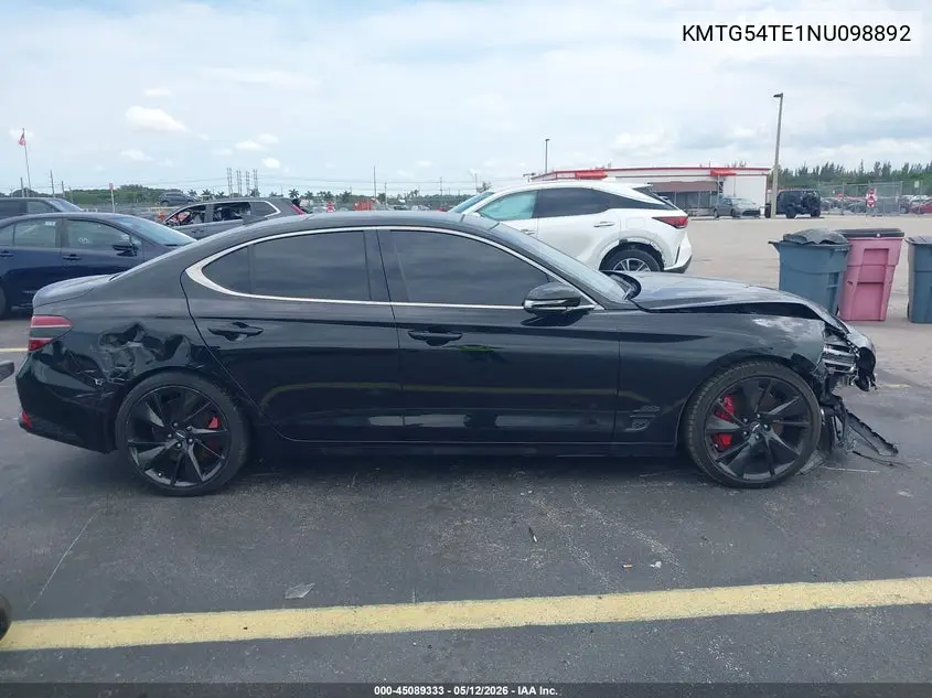 2022 Genesis G70 3.3T Rwd VIN: KMTG54TE1NU098892 Lot: 45089333