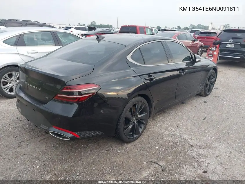 2022 Genesis G70 3.3T Rwd VIN: KMTG54TE6NU091811 Lot: 45113335