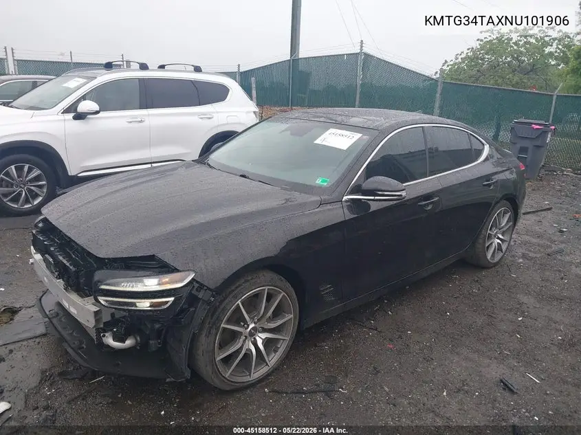 2022 Genesis G70 2.0T Awd VIN: KMTG34TAXNU101906 Lot: 45158512